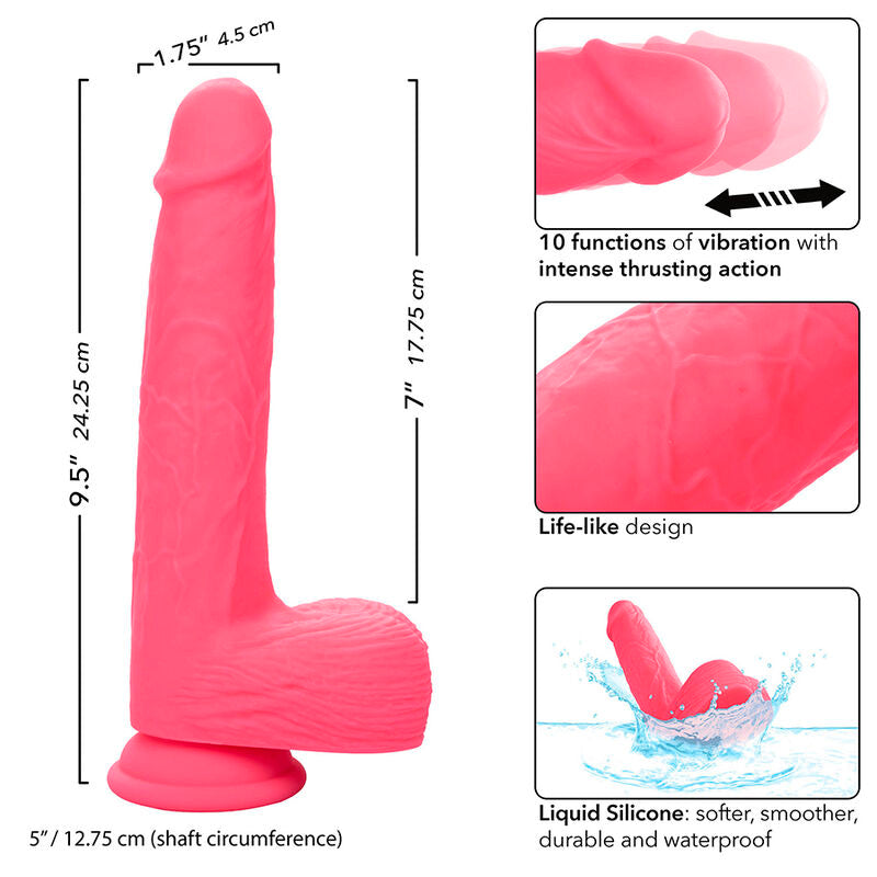 CALEXOTICS - STUDS VIBRATEUR RÉALISTE 10 VIBRATIONS ROSE - Sensualia