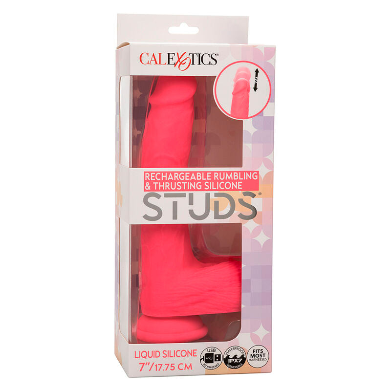 CALEXOTICS - STUDS VIBRATEUR RÉALISTE 10 VIBRATIONS ROSE - Sensualia