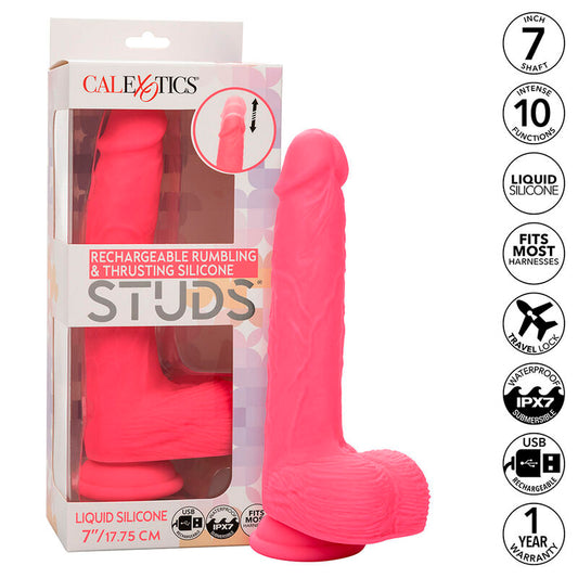CALEXOTICS - STUDS VIBRATEUR RÉALISTE 10 VIBRATIONS ROSE - Sensualia