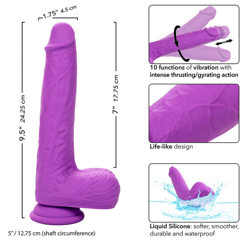 CALEXOTICS - STUDS VIBRATEUR RECHARGEABLE ET ROTATIF 10 VIBRATIONS VIOLET - Sensualia