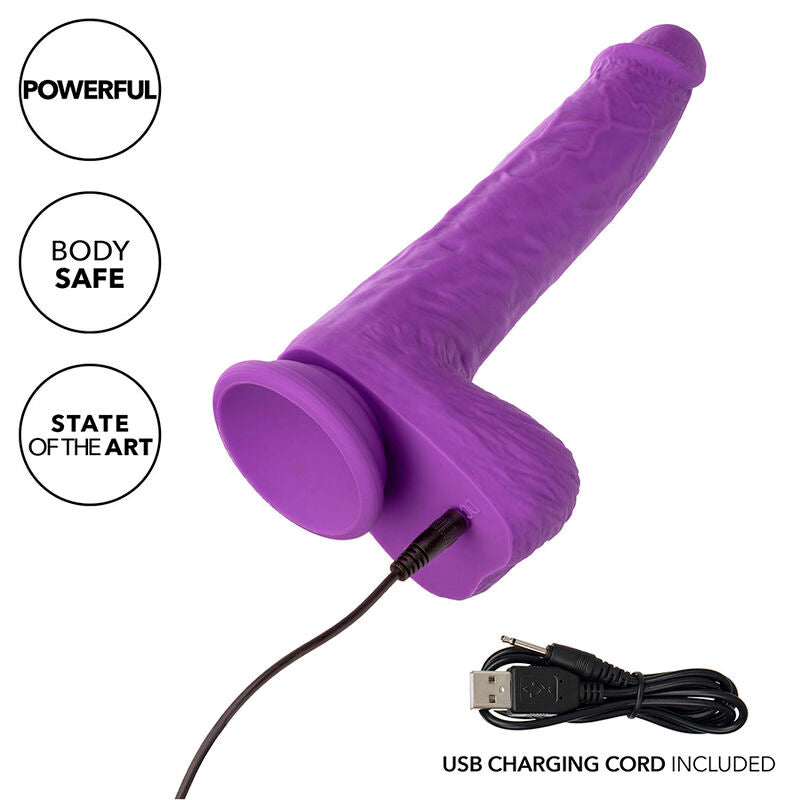 CALEXOTICS - STUDS VIBRATEUR RECHARGEABLE ET ROTATIF 10 VIBRATIONS VIOLET - Sensualia