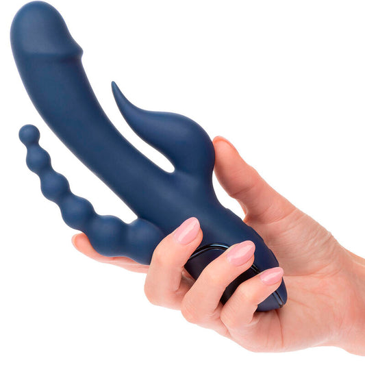 CALEXOTICS - VIBRATEUR TRIPLE ORGASME BLEU - Sensualia