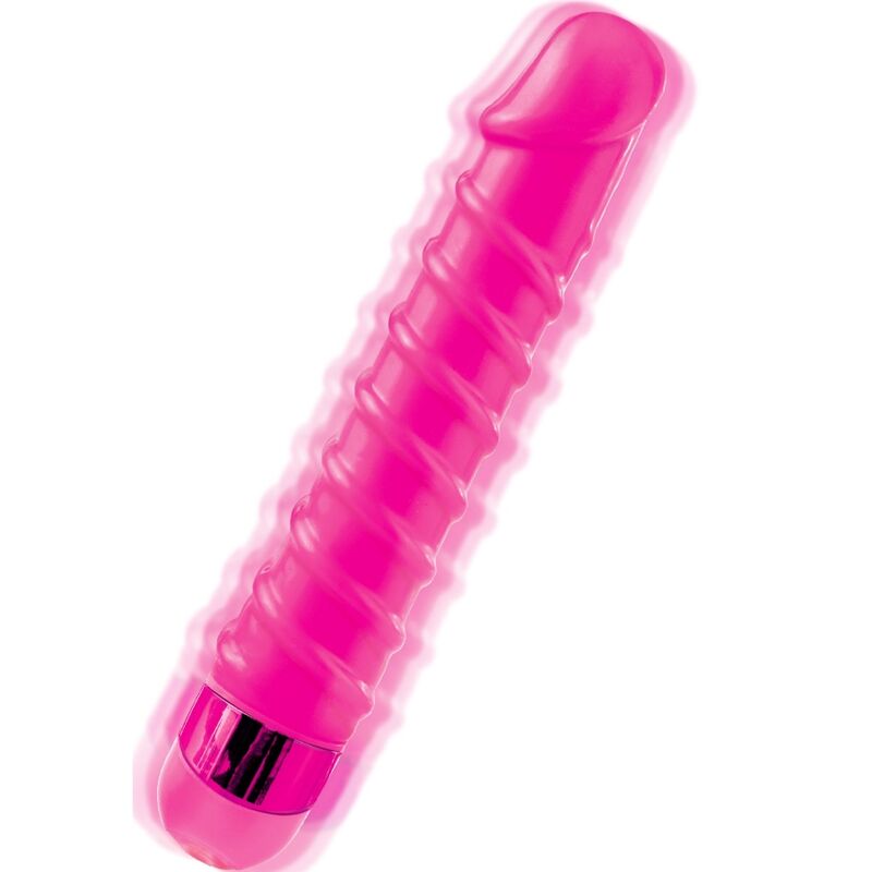 CLASSIX - MASSEUR VIBRANT CANDY TWIRL 16,5 CM ROSE - Sensualia