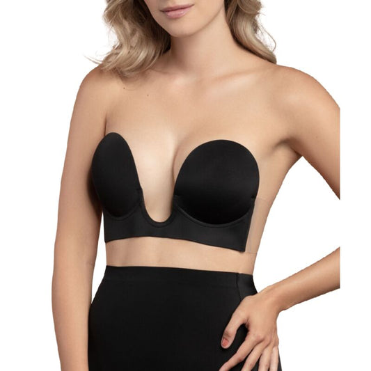BYE-BRA - SOUTIEN-GORGE SANS POIGNÉES NOIR BONNET A - Sensualia