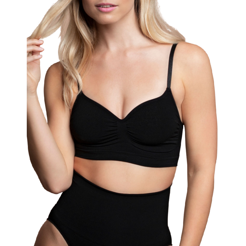 BYE-BRA - MEDIUM CONTROL SOUTIEN-GORGE SANS POINTS NOIR TAILLE XL - Sensualia