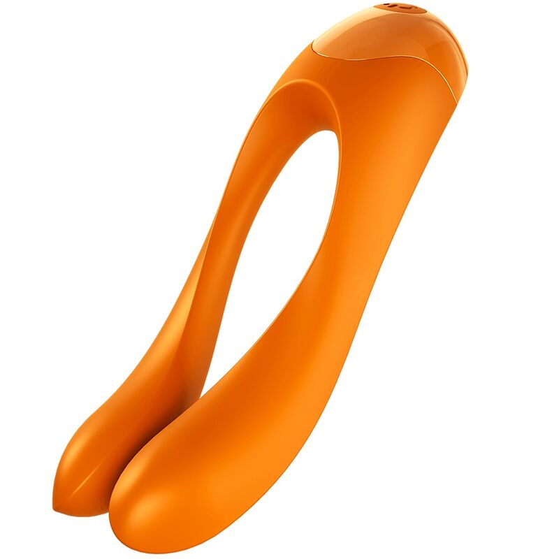 SATISFYER - VIBRATEUR  DOIGTS CANDY CANE ORANGE - Sensualia
