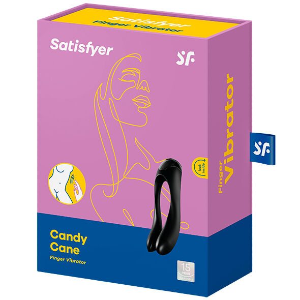 SATISFYER - VIBRATEUR  DOIGTS CANDY CANE ORANGE - Sensualia