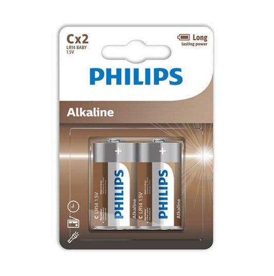PHILIPS - PILES ALCALINES C LR14 BLISTER*2 - Sensualia