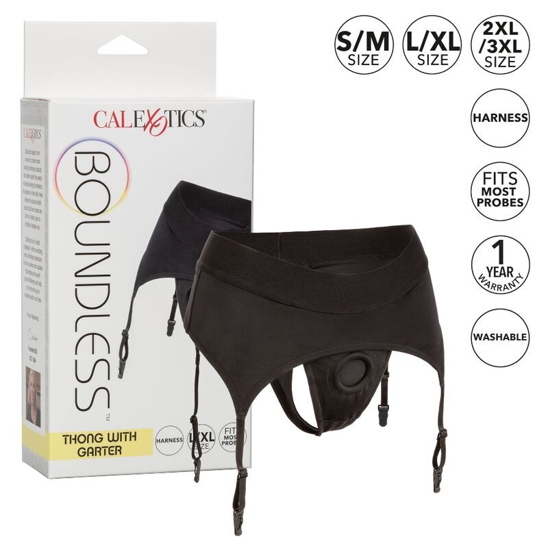 CALEXOTICS - BOUNDLESS STRING AVEC JARRETIÈRE L/XL - Sensualia