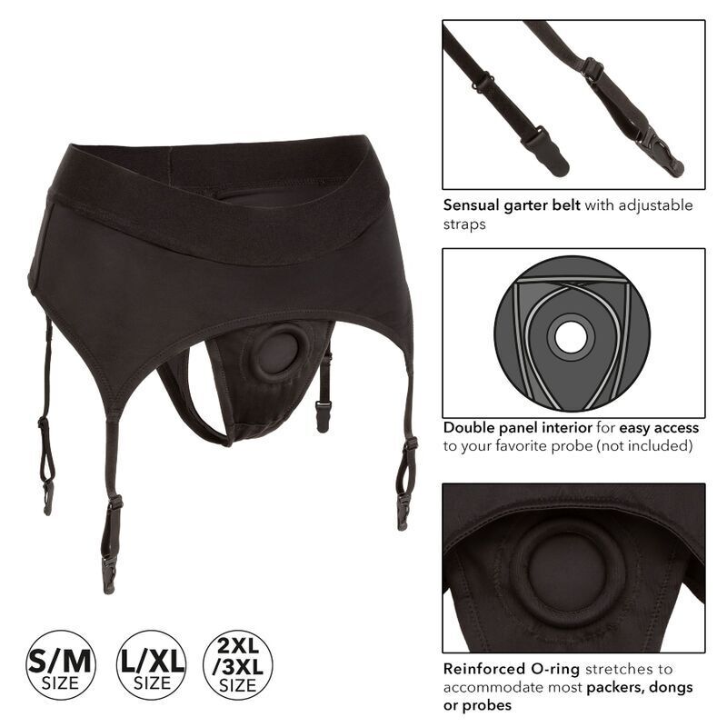CALEXOTICS - BOUNDLESS STRING AVEC JARRETIÈRE S/M - Sensualia