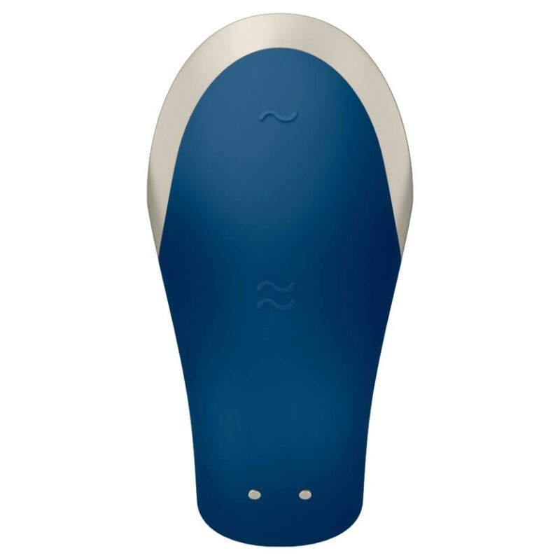 SATISFYER - VIBRATEUR DOUBLE LOVE LUXURY PARTNER BLEU - Sensualia