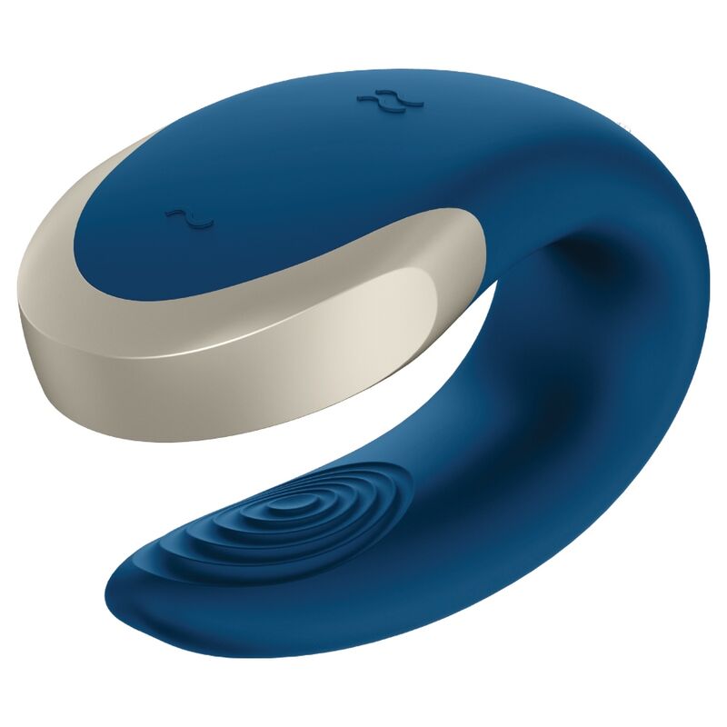 SATISFYER - VIBRATEUR DOUBLE LOVE LUXURY PARTNER BLEU - Sensualia