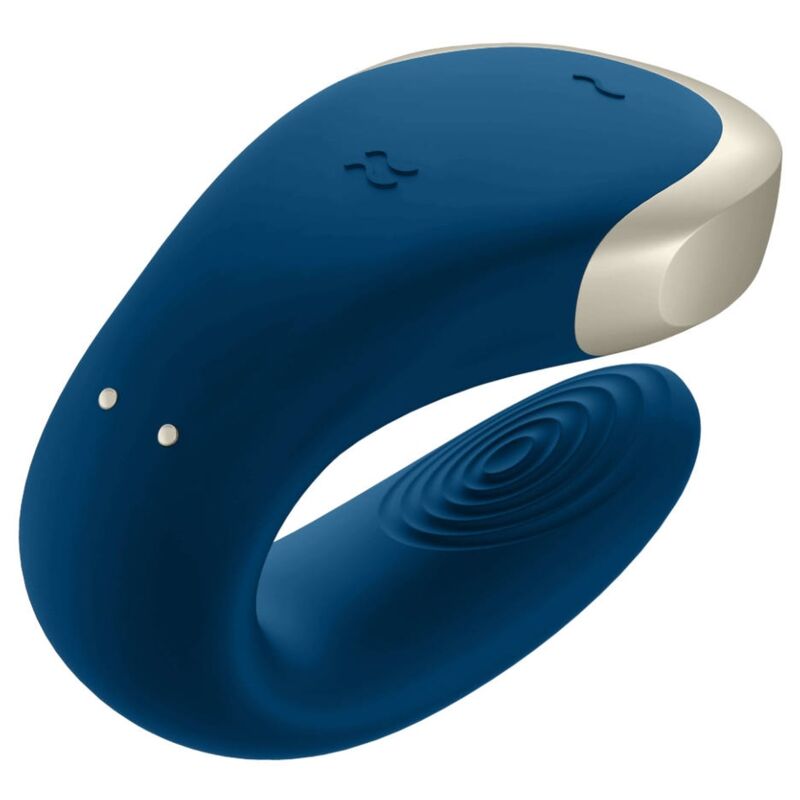 SATISFYER - VIBRATEUR DOUBLE LOVE LUXURY PARTNER BLEU - Sensualia
