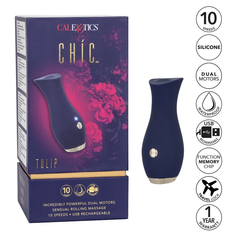 CALEXOTICS - MASSEUR CHIC TULIPE BLEU - Sensualia