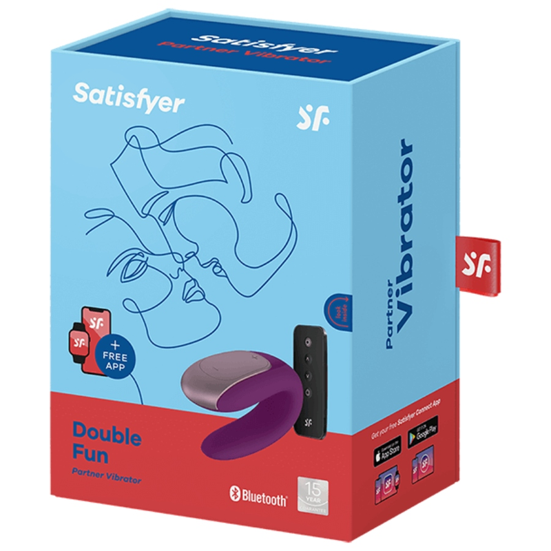 SATISFYER - VIBRATEUR PARTENAIRE DOUBLE FUN VIOLET - Sensualia