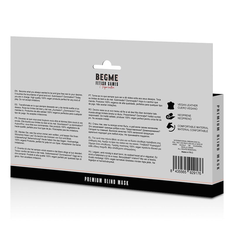 BEGME -  BLACK EDITION MASQUE AVEUGLE PREMIUM - Sensualia