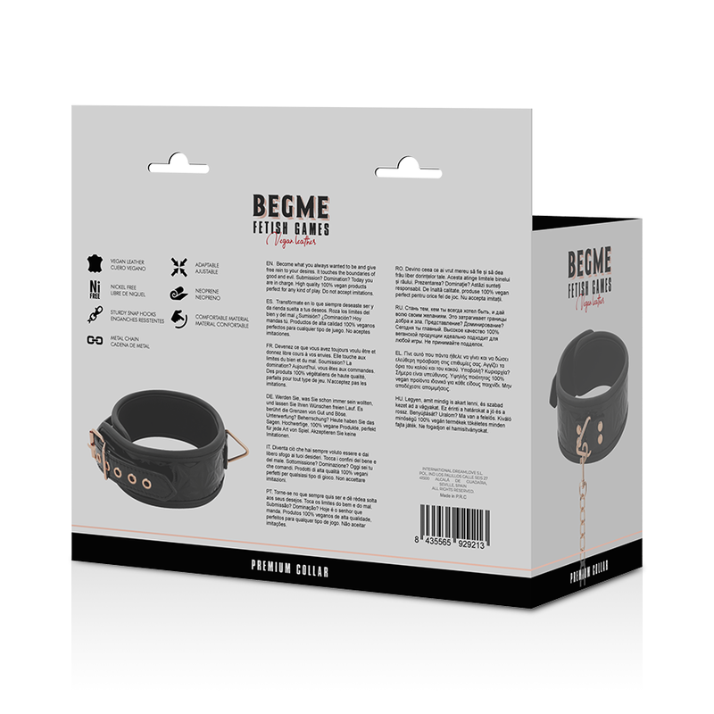 BEGME - BLACK EDITION PREMIUM COLLIER EN CUIR VEGAN - Sensualia