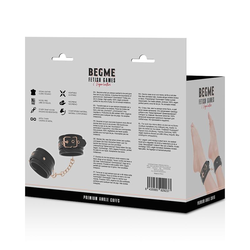 BEGME - BLACK EDITION PREMIUM MENOTTES POUR CHEVILLES - Sensualia