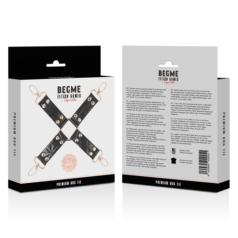 BEGME - BLACK EDITION CRAVATE EN CUIR VEGAN - Sensualia