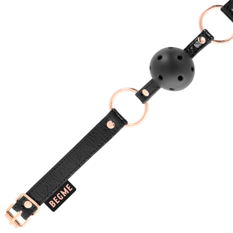 BEGME - BLACK EDITION BALL GAG CUIR VEGAN - Sensualia