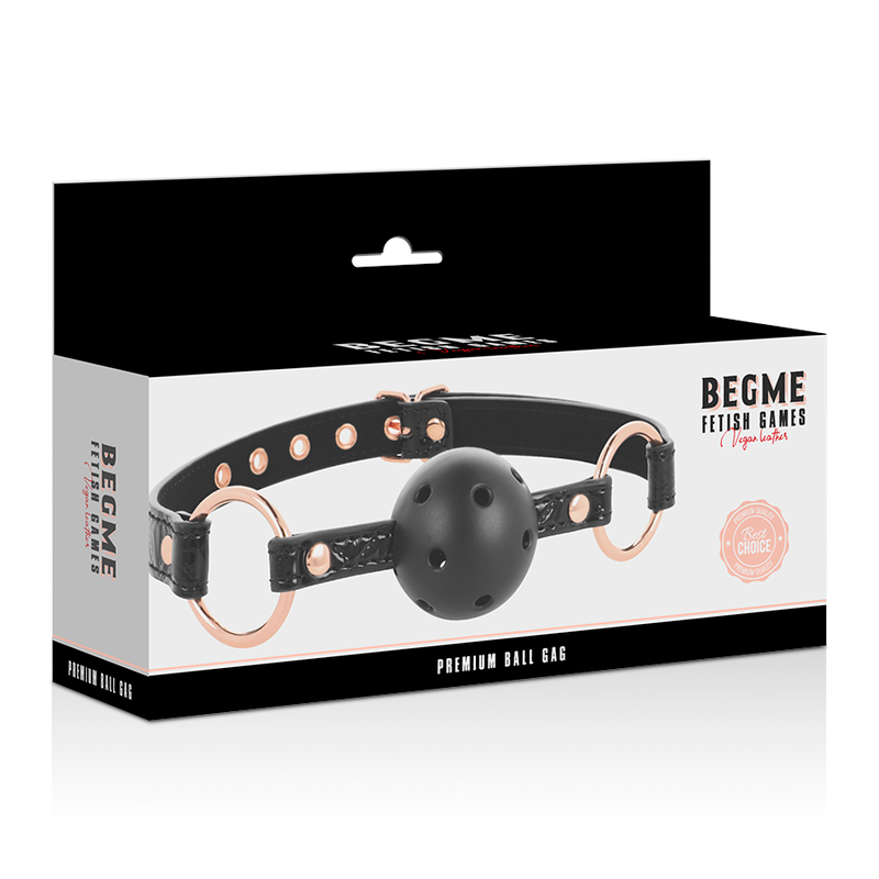 BEGME - BLACK EDITION BALL GAG CUIR VEGAN - Sensualia