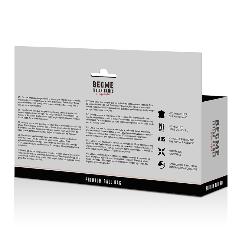 BEGME - BLACK EDITION BALL GAG CUIR VEGAN - Sensualia