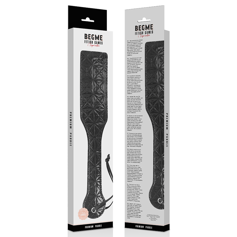BEGME - PADDLE EN CUIR VÉGÉTALIEN ÉDITION NOIRE - Sensualia