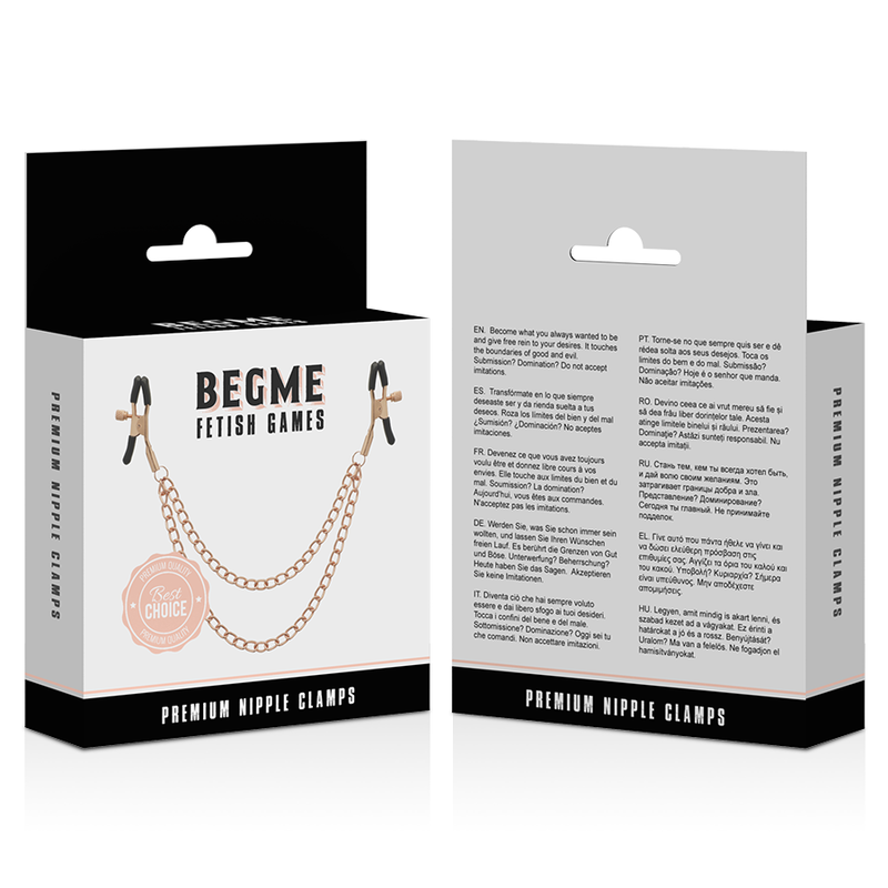 BEGME - BLACK EDITION PREMIUM PINCES À TÉTONS AVEC CHAÎNE - Sensualia