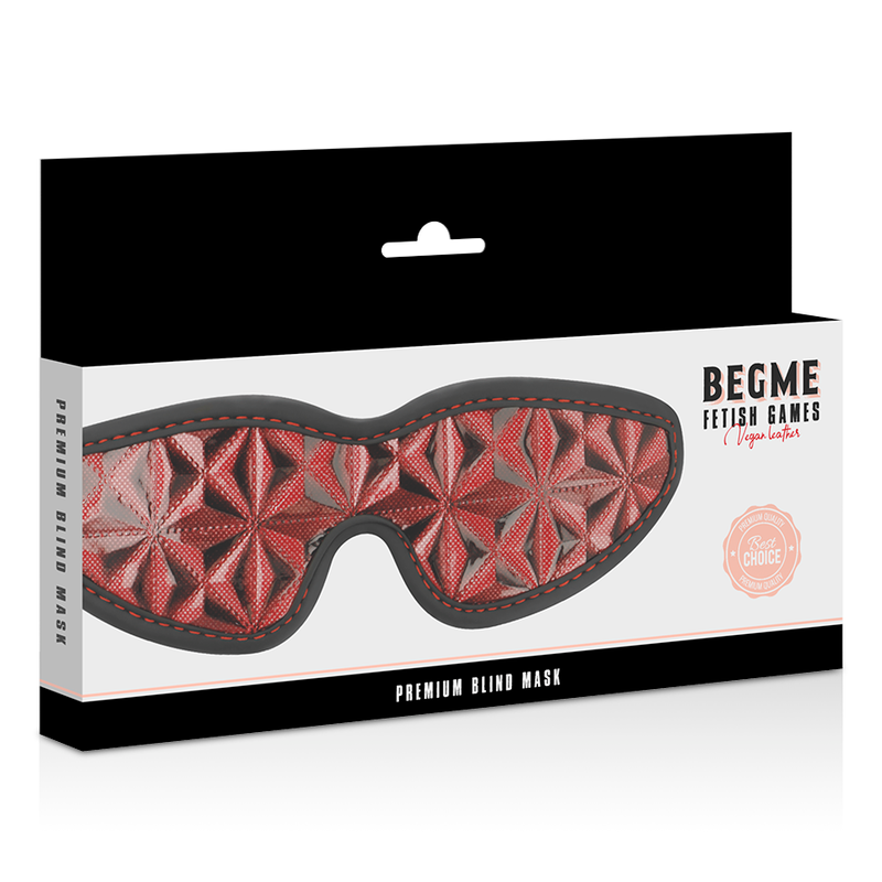 BEGME - MASQUE AVEUGLE PREMIUM ÉDITION ROUGE AVEC DOUBLURE EN NÉOPRÈNE - Sensualia