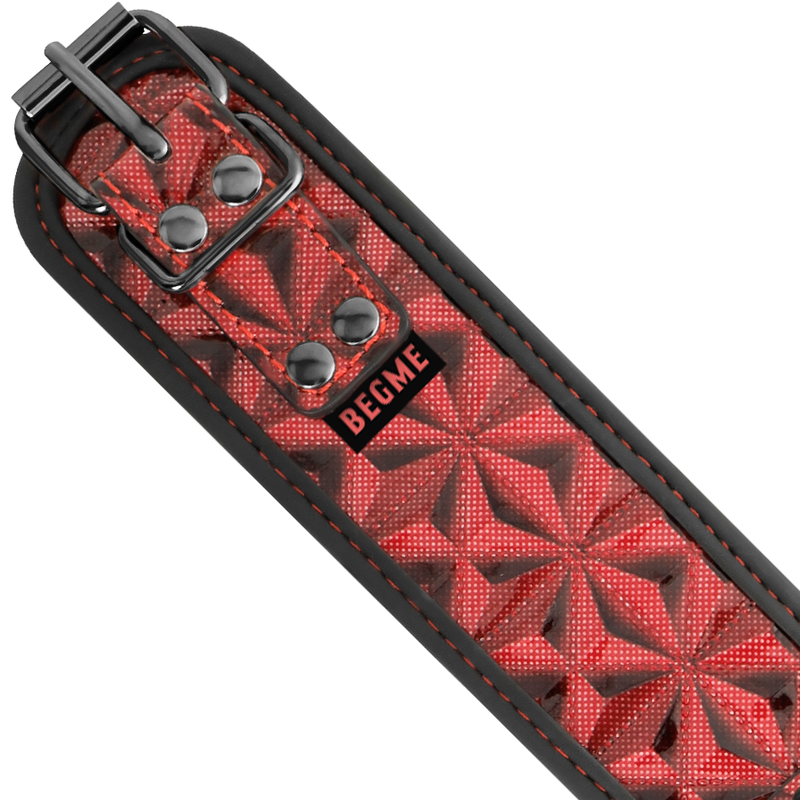 BEGME - COLLIER ÉDITION ROUGE AVEC PINCES  TÉLÉMON AVEC DOUBLURE EN NÉOPRÈNE - Sensualia