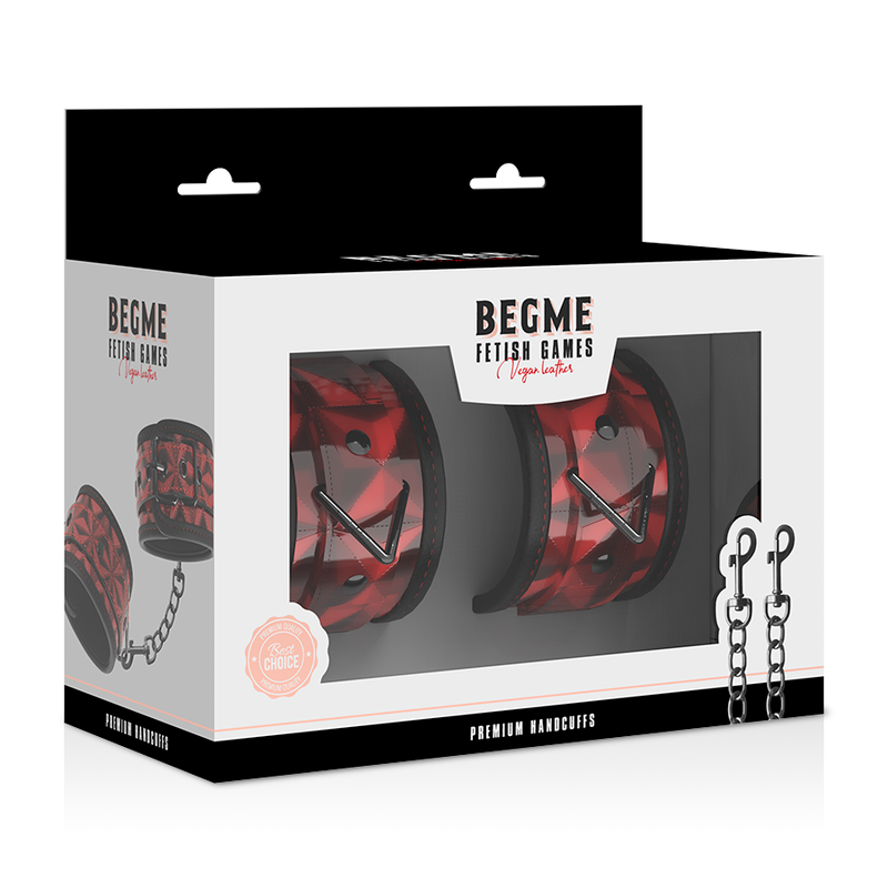 BEGME - MENOTTES PREMIUM ÉDITION ROUGE AVEC DOUBLURE EN NÉOPRÈNE - Sensualia