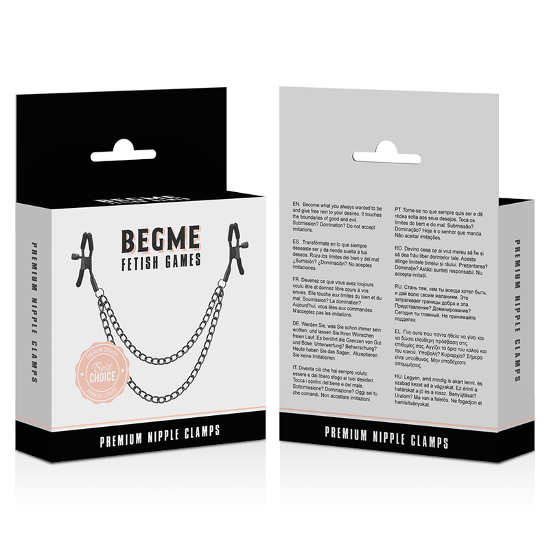 BEGME - PINCES  TAMELON RED EDITION AVEC CHAÎNE - Sensualia