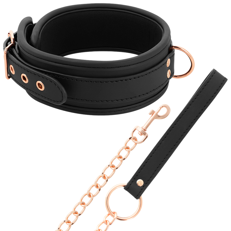 COQUETTE CHIC DESIRE - COLLIER FANTAISIE EN CUIR VÉGAN AVEC BRACELET ET DOUBLURE EN NÉOPRÈNE - Sensualia