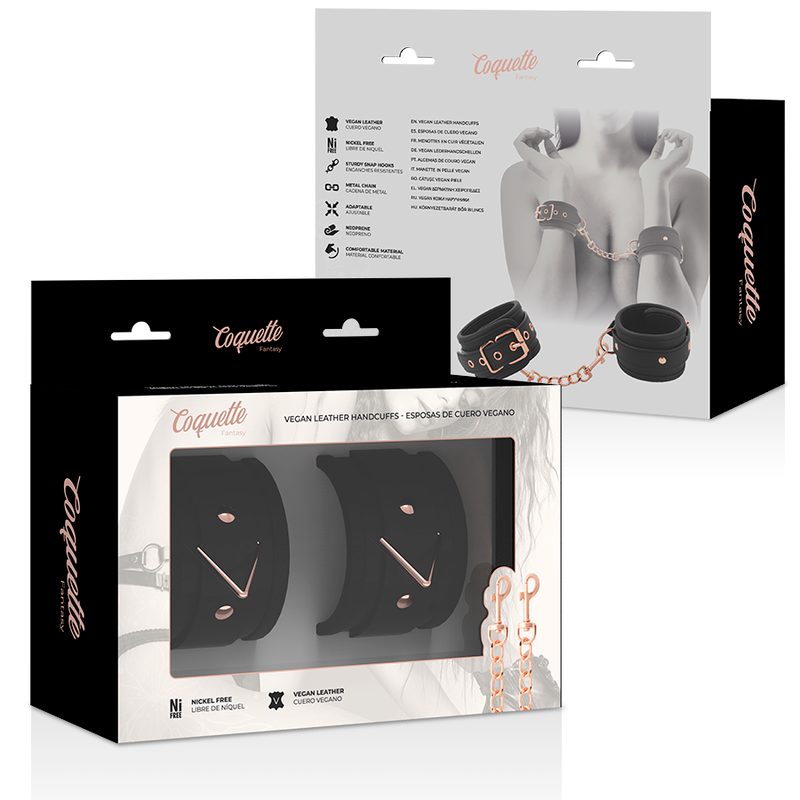 COQUETTE CHIC DESIRE - MENOTTES FANTASY EN CUIR VÉGAN AVEC DOUBLURE EN NOPRÈNE - Sensualia