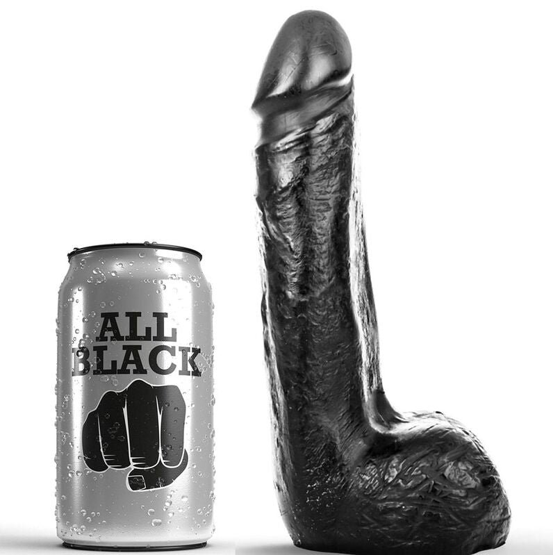 ALL BLACK - GODE RÉALISTE NOIR DOUX 20 CM - Sensualia