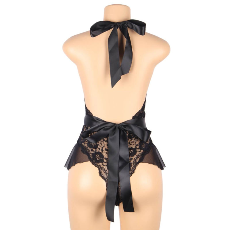 QUEEN LINGERIE - TEDDY ESCOTADO DE ENCAJES S/M - Sensualia