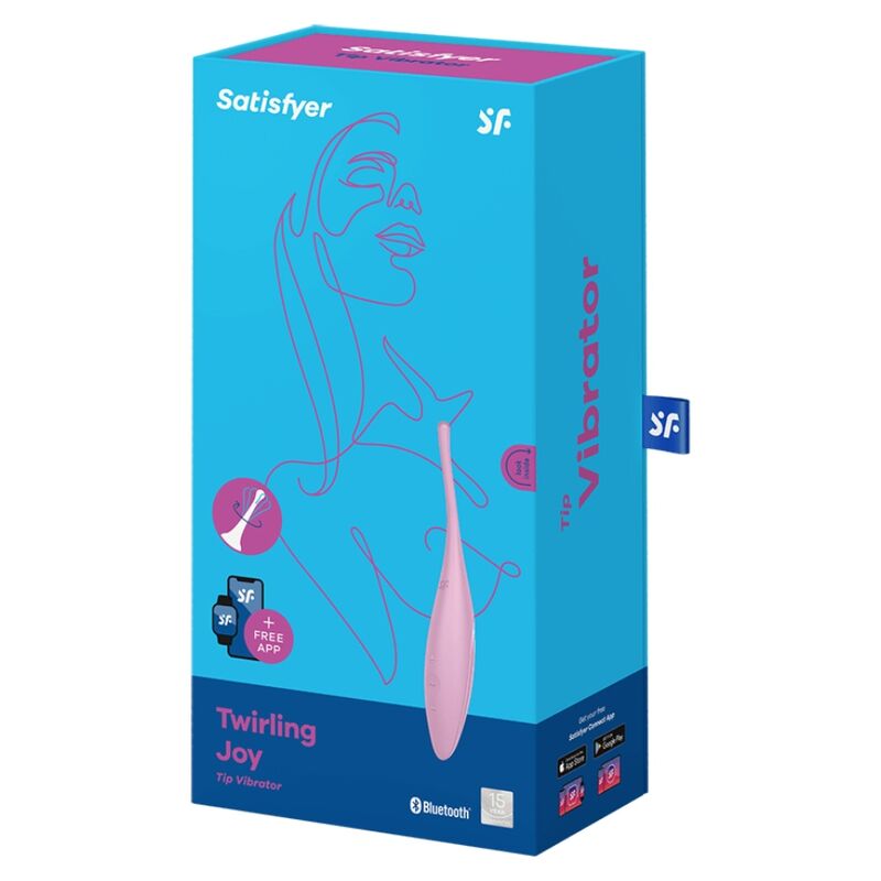SATISFYER - VIBRATEUR  POINTE DE CLIT TWIRLING JOY ROSE - Sensualia