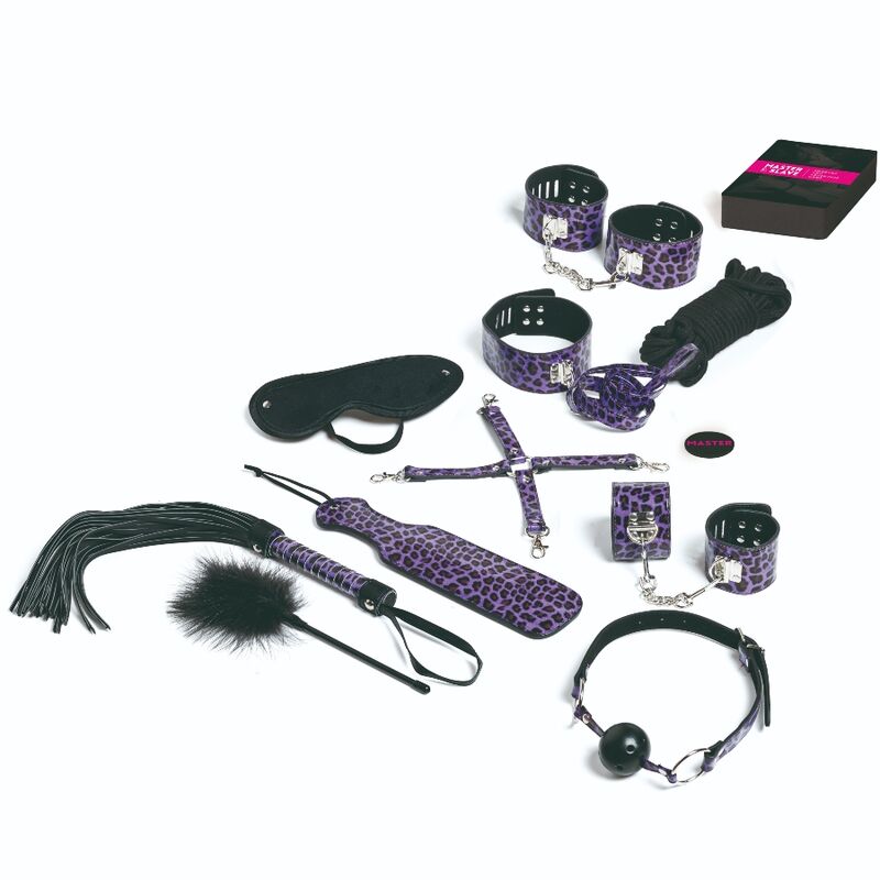 TEASE & PLEASE - SET 13 ACCESSOIRES DE BONDAGE LILAS - Sensualia