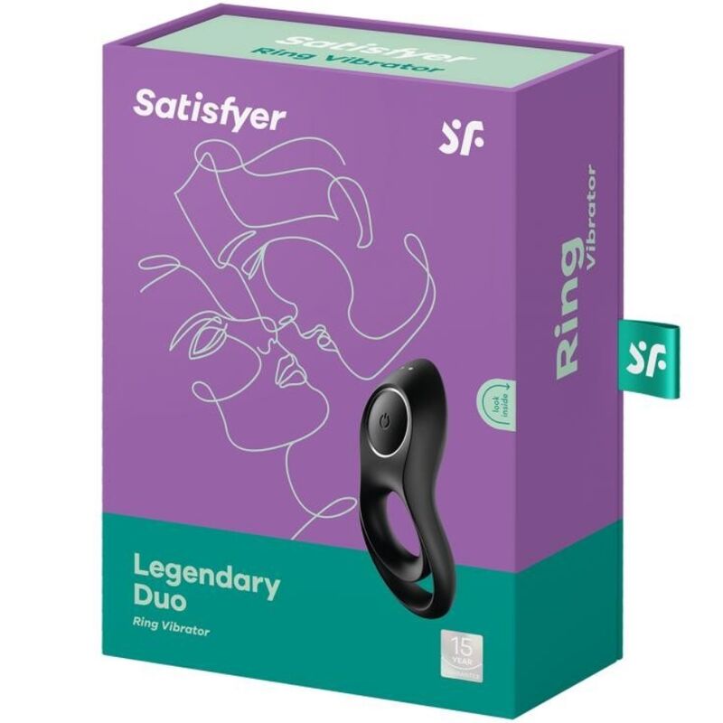 SATISFYER - VIBRATEUR  ANNEAU DUO LÉGENDAIRE NOIR - Sensualia
