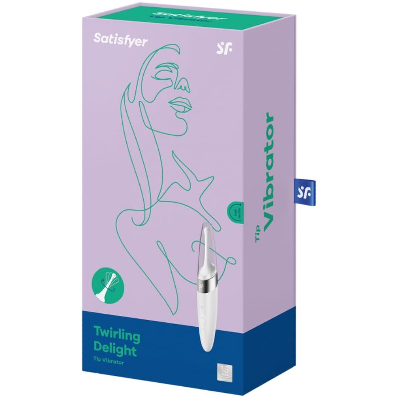 SATISFYER - VIBRATEUR  POINTE DE CLIT TWIRLING DELIGHT BLANC - Sensualia
