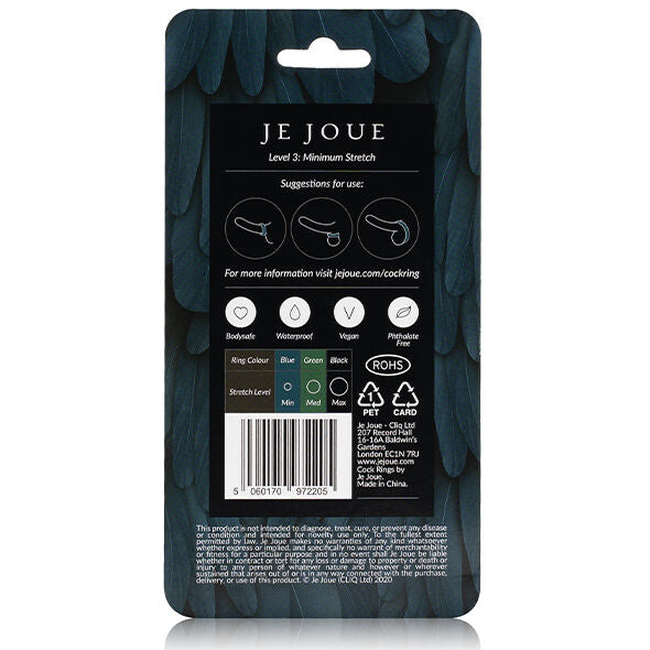 JE JOUE - BAGUE SILICONE BLEUE STRANGULATION MINIMUM - Sensualia