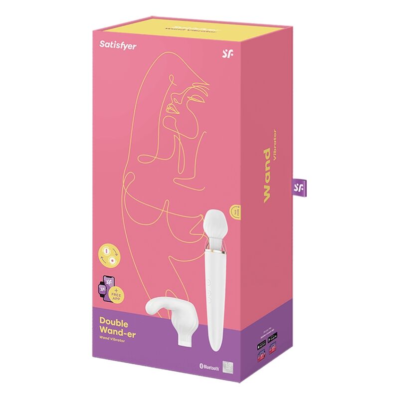 SATISFYER - APPLICATION DOUBLE WANDER BLANCHE - Sensualia