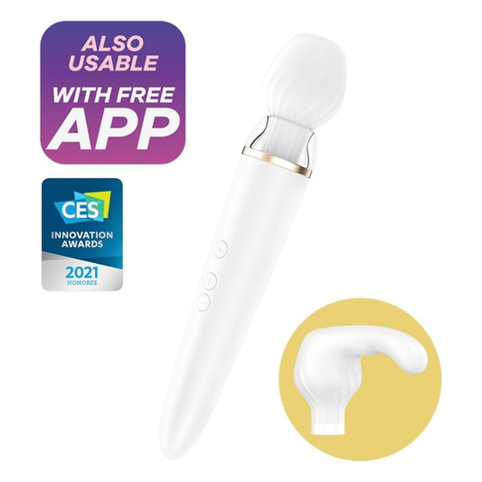 SATISFYER - APPLICATION DOUBLE WANDER BLANCHE - Sensualia