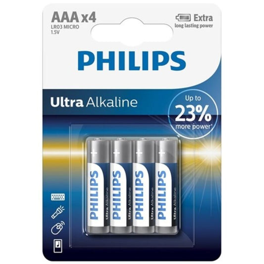 PHILIPS - PILE ULTRA ALCALINE AAA LR03 4 UNITÉ - Sensualia