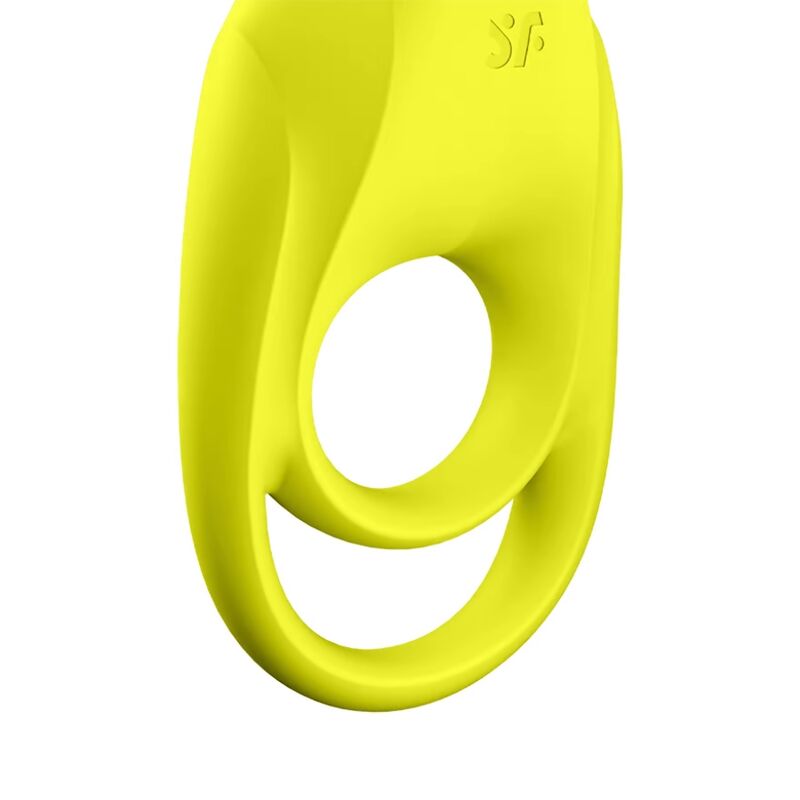 SATISFYER - VIBRATEUR  ANNEAU SPECTACULAIRE DUO JAUNE - Sensualia