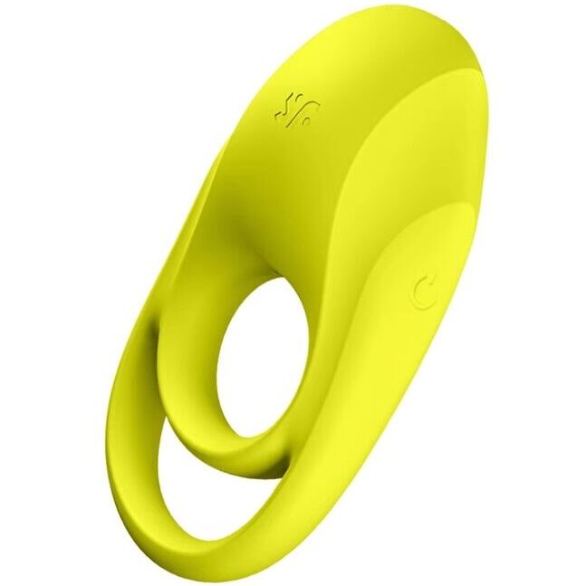 SATISFYER - VIBRATEUR  ANNEAU SPECTACULAIRE DUO JAUNE - Sensualia