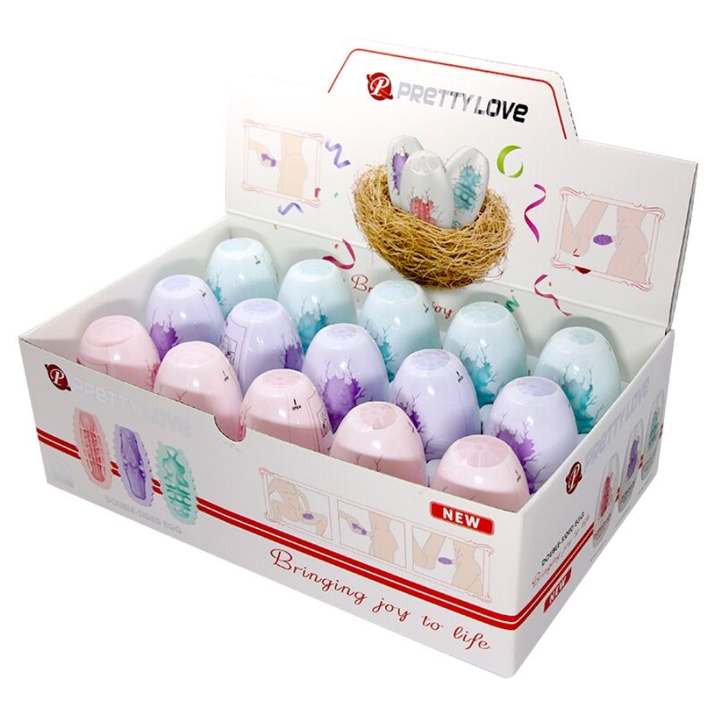 PRETTY LOVE - OEUF MASTURBATEUR DOUBLE FACE 15 UNITÉS - Sensualia