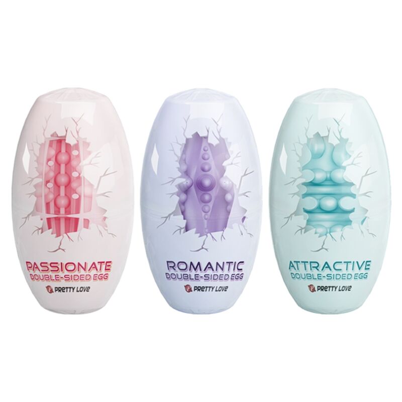 PRETTY LOVE - OEUF MASTURBATEUR DOUBLE FACE 15 UNITÉS - Sensualia