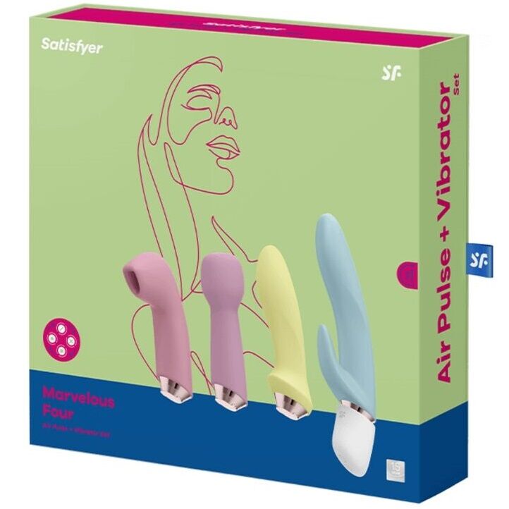 SATISFYER - MARVELOUS FOUR ENSEMBLE VIBRATEUR ET AIR PULSE - Sensualia