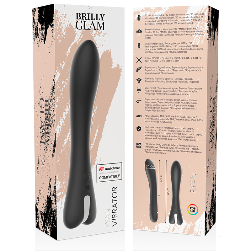 BRILLY GLAM - RYAN VIBRATEUR WATCHME TECHNOLOGIE SANS FIL COMPATIBLE - Sensualia